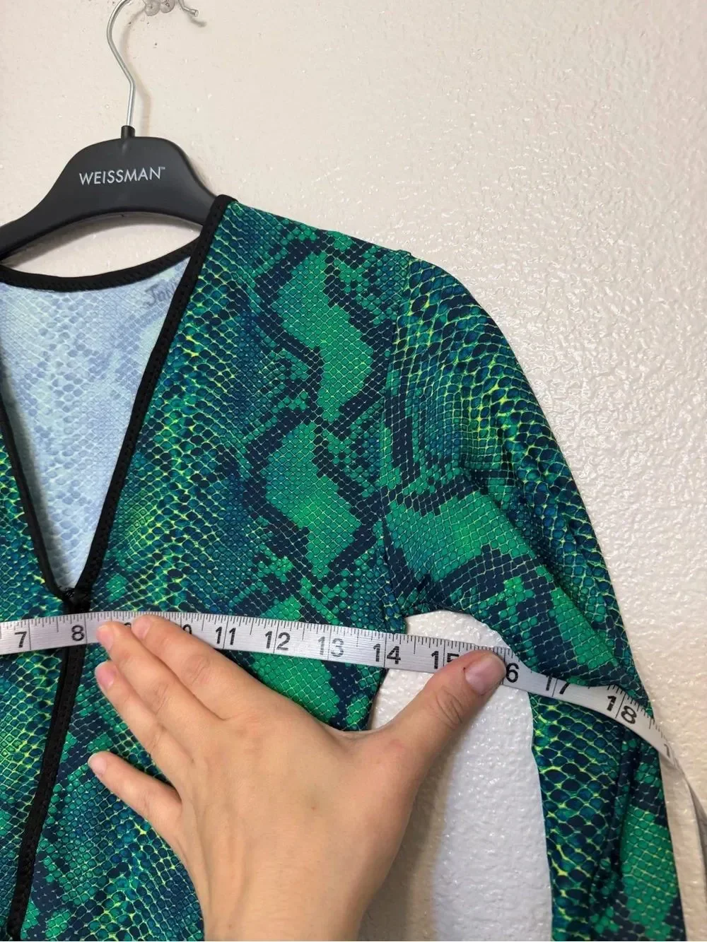 Snake Print Dance blazer Jacket Green Black Stretch Performance Costume Layer LC